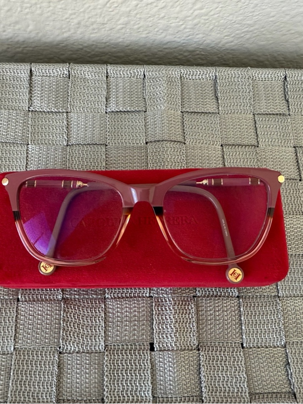 Carolina Herrera Pink Cat-Eye Sunglasses